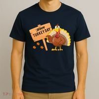 Happy Turkey Day Funny Thanksgiving Family Graphic T-Shirt thumb 3