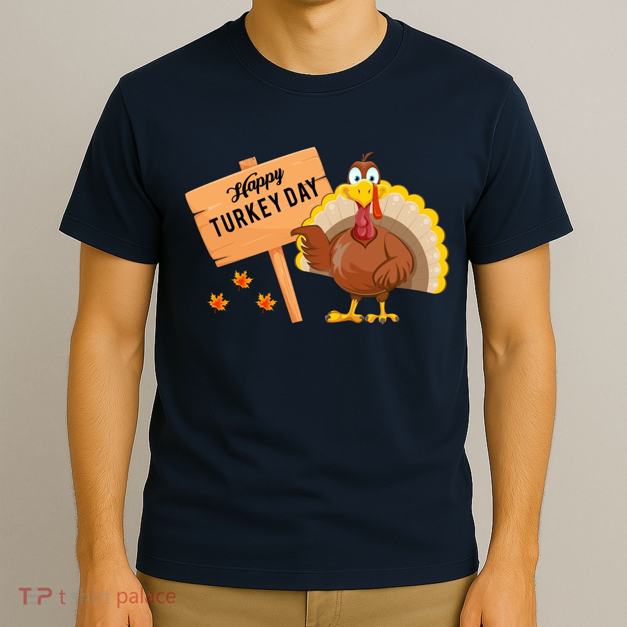 Happy Turkey Day Funny Thanksgiving Family Graphic T-Shirt