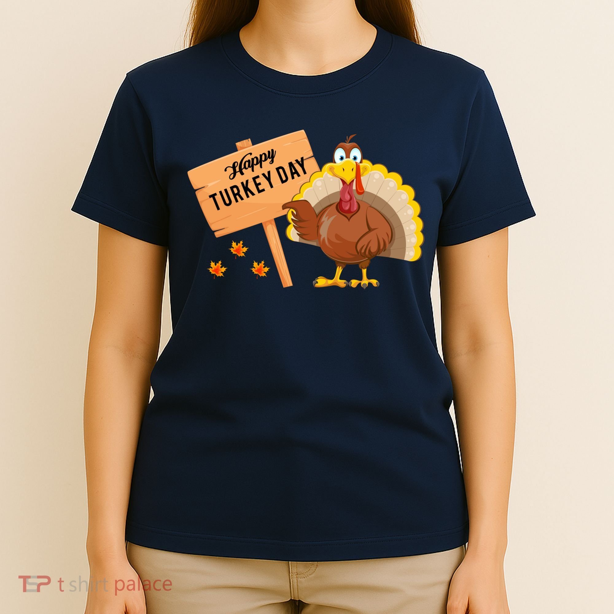 Happy Turkey Day Funny Thanksgiving Family Graphic T-Shirt