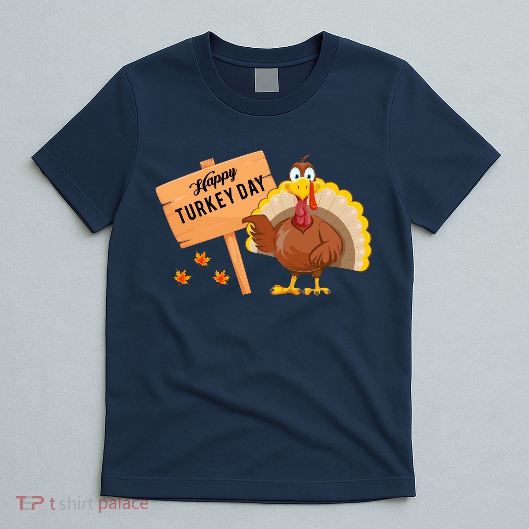 Happy Turkey Day Funny Thanksgiving Family Graphic T-Shirt