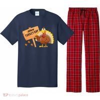 Happy Turkey Day Funny Thanksgiving Family Graphic Pajama Set thumb 0