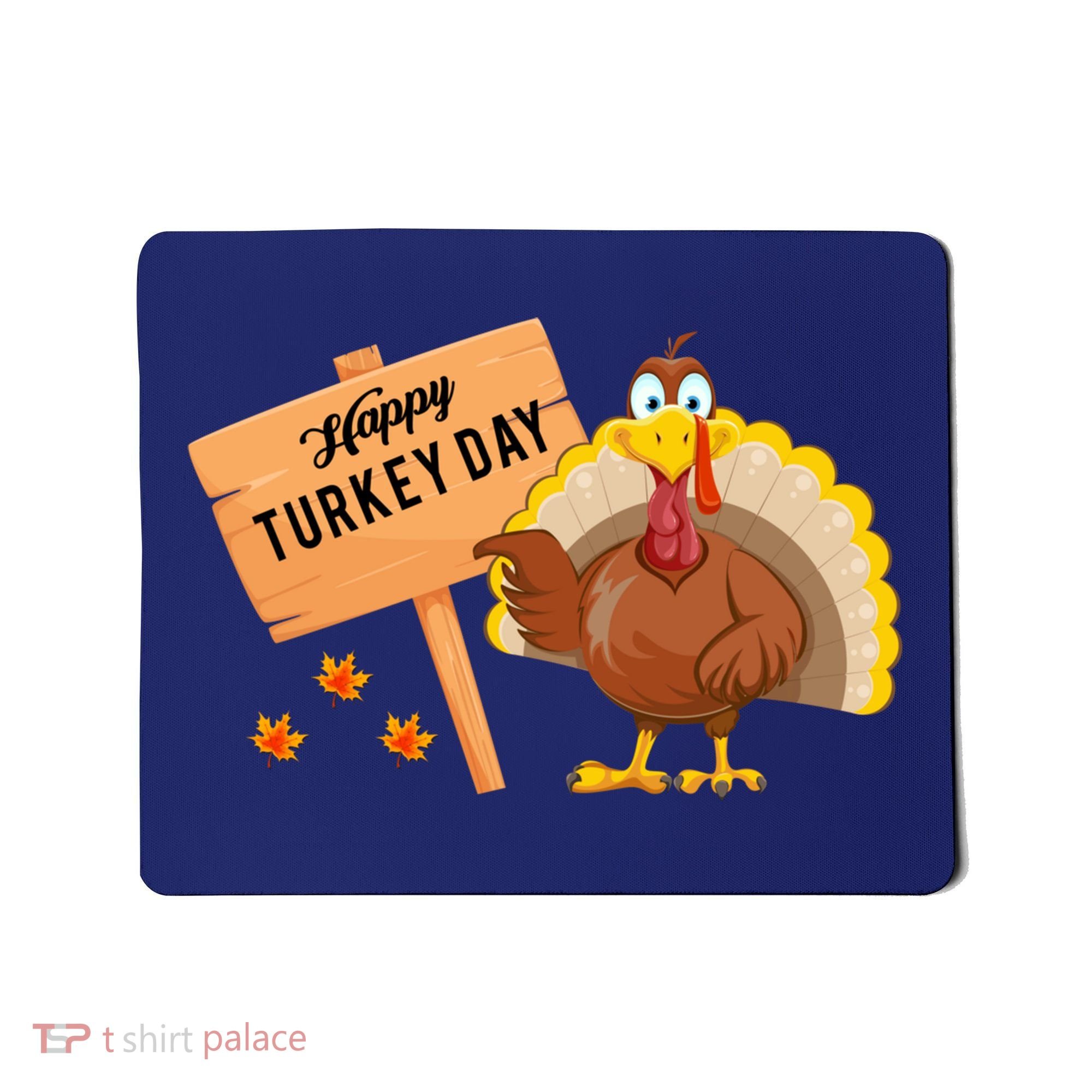 Happy Turkey Day Funny Thanksgiving Family Graphic Mousepad