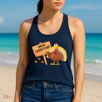 Happy Turkey Day Funny Thanksgiving Family Graphic Women's Tank Top thumb 2