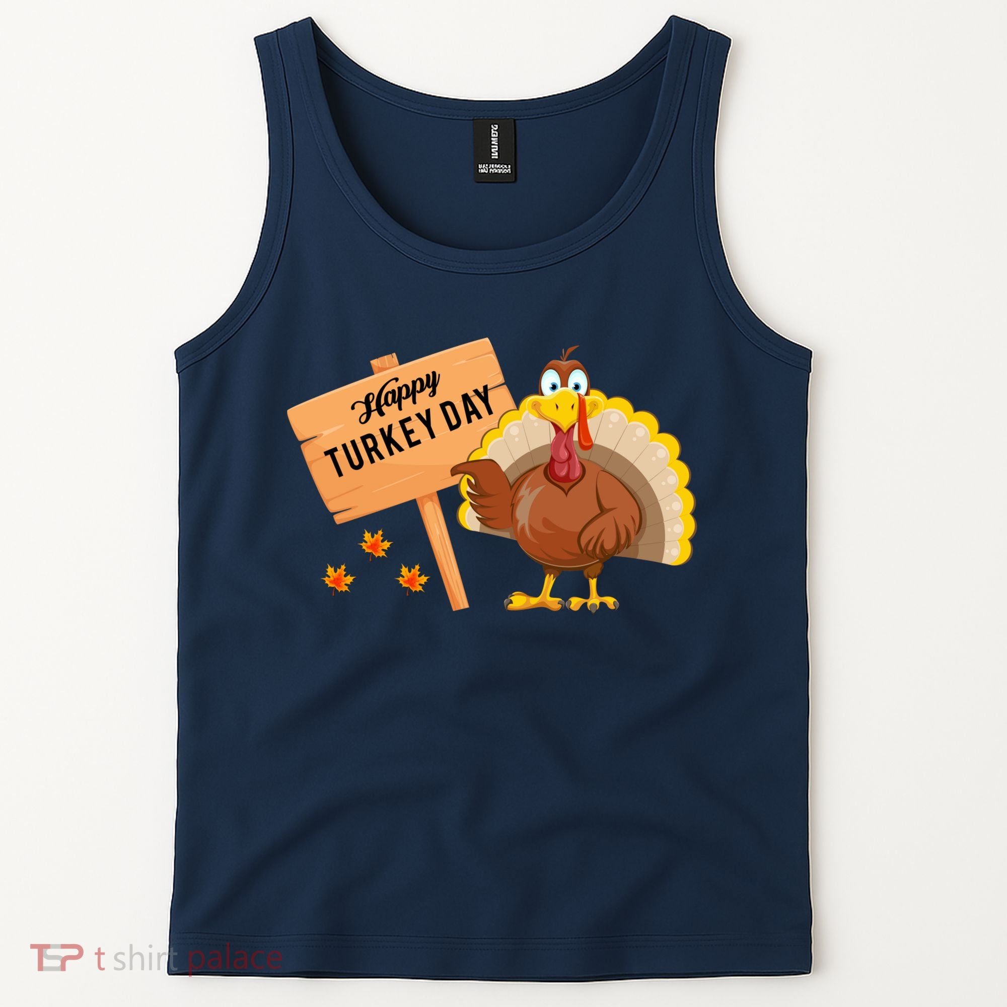 Happy Turkey Day Funny Thanksgiving Family Graphic Tank Top