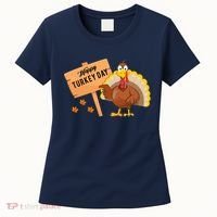 Happy Turkey Day Funny Thanksgiving Family Graphic Women's T-Shirt thumb 0