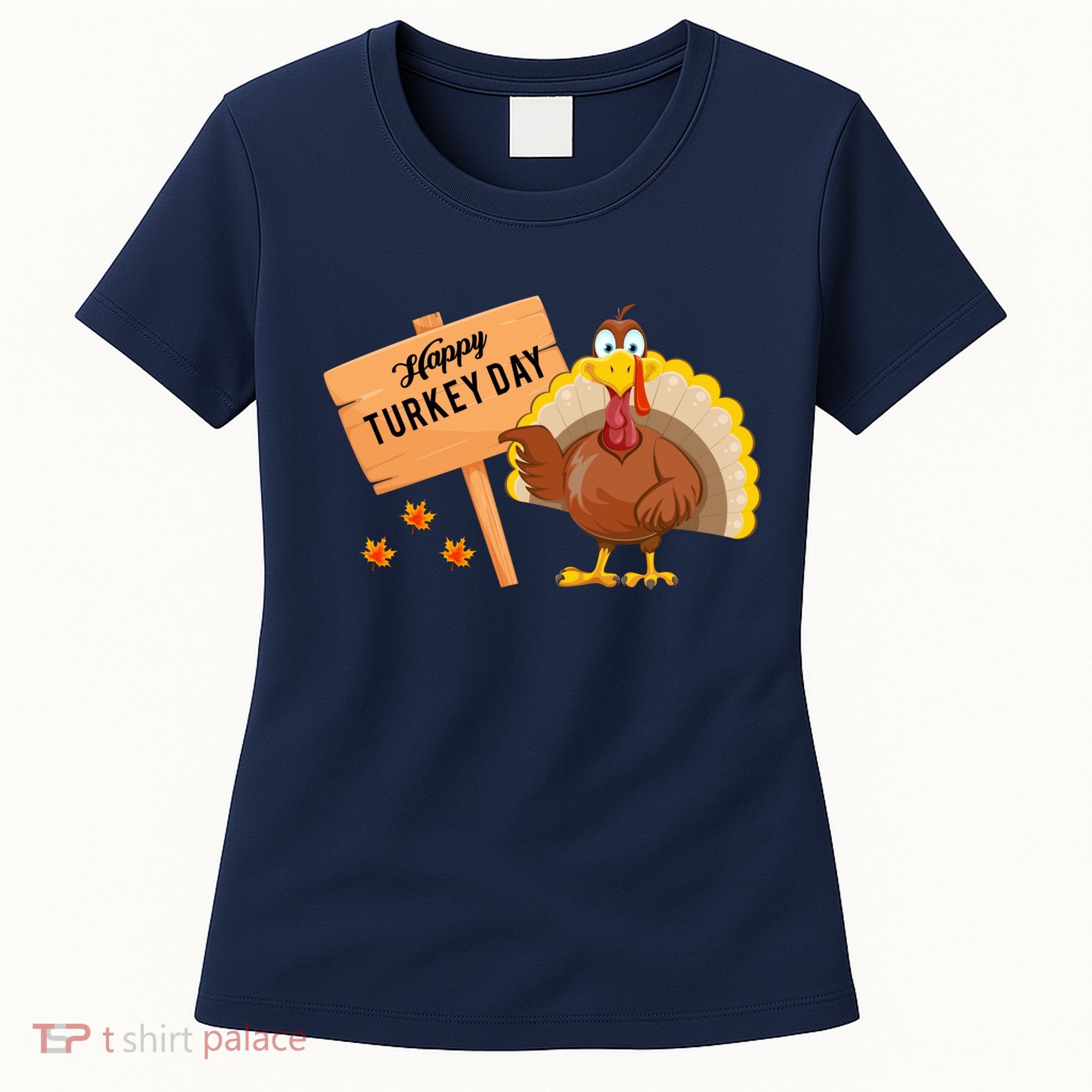 Happy Turkey Day Funny Thanksgiving Family Graphic Women's T-Shirt