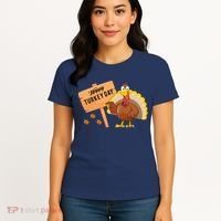 Happy Turkey Day Funny Thanksgiving Family Graphic Women's T-Shirt thumb 4
