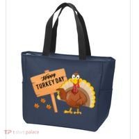 Happy Turkey Day Funny Thanksgiving Family Graphic Tote Bag thumb 3