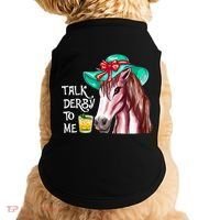 Horse Talk Derby To Me Mint Juleps Funny Derby Horse Racing Gift Doggie Tank thumb 0