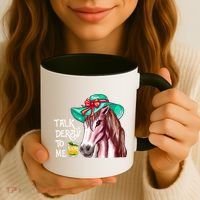 Horse Talk Derby To Me Mint Juleps Funny Derby Horse Racing Gift Coffee Mug thumb 3