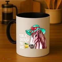 Horse Talk Derby To Me Mint Juleps Funny Derby Horse Racing Gift Coffee Mug thumb 4