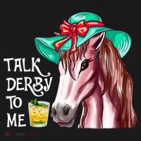 Horse Talk Derby To Me Mint Juleps Funny Derby Horse Racing Gift Women's Hoodie thumb 2