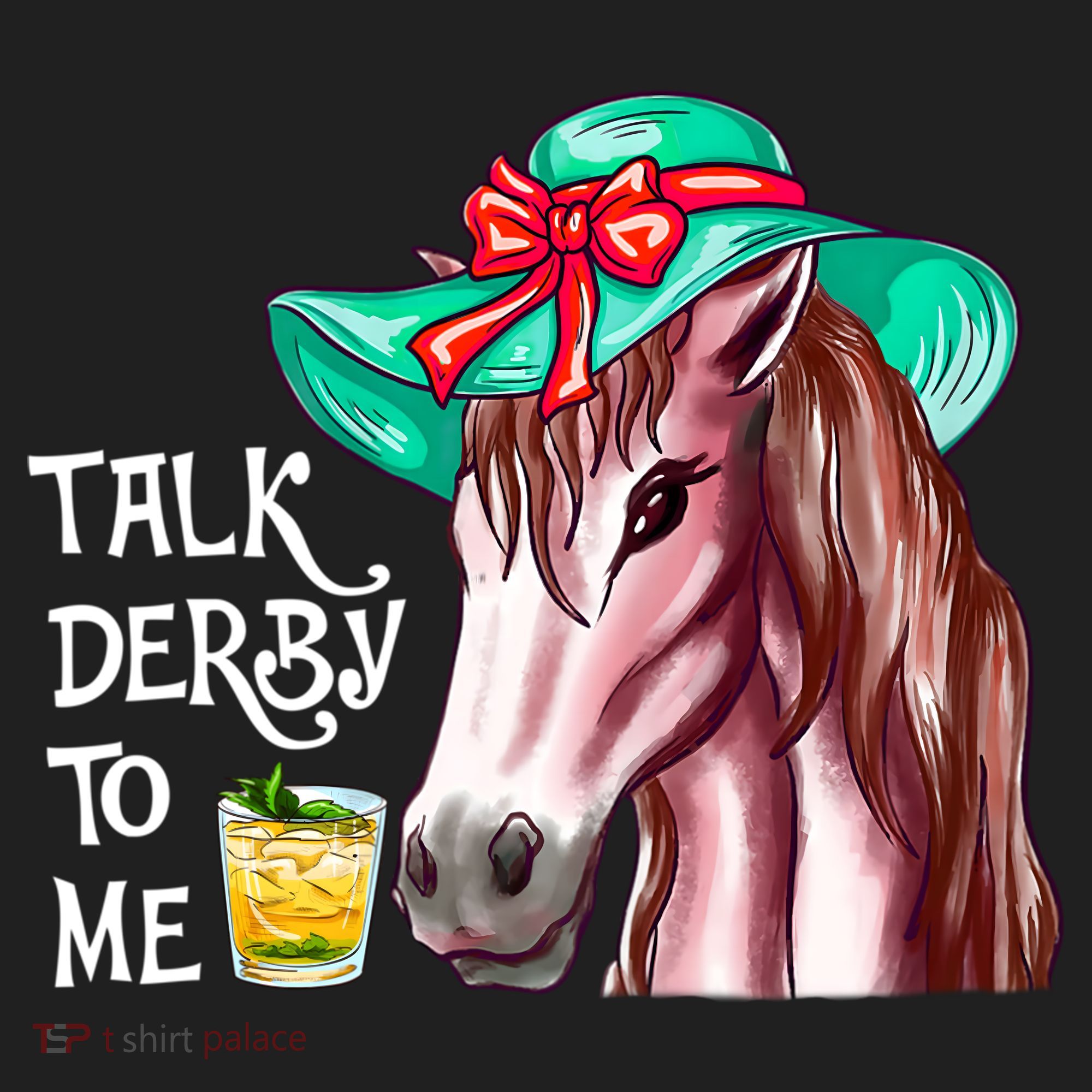Horse Talk Derby To Me Mint Juleps Funny Derby Horse Racing Gift Golf Towel