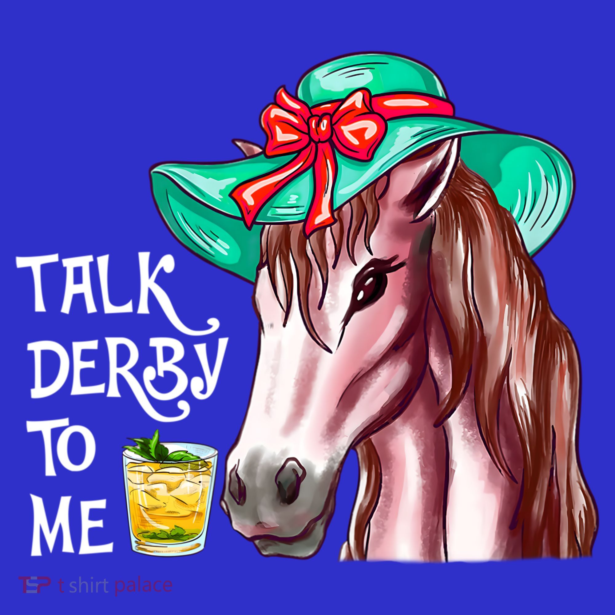 Horse Talk Derby To Me Mint Juleps Funny Derby Horse Racing Gift Mousepad
