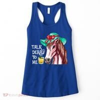 Horse Talk Derby To Me Mint Juleps Funny Derby Horse Racing Gift Women's Tank Top thumb 0