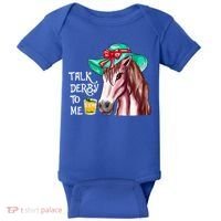 Horse Talk Derby To Me Mint Juleps Funny Derby Horse Racing Gift Baby Bodysuit thumb 0