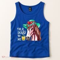 Horse Talk Derby To Me Mint Juleps Funny Derby Horse Racing Gift Tank Top thumb 2