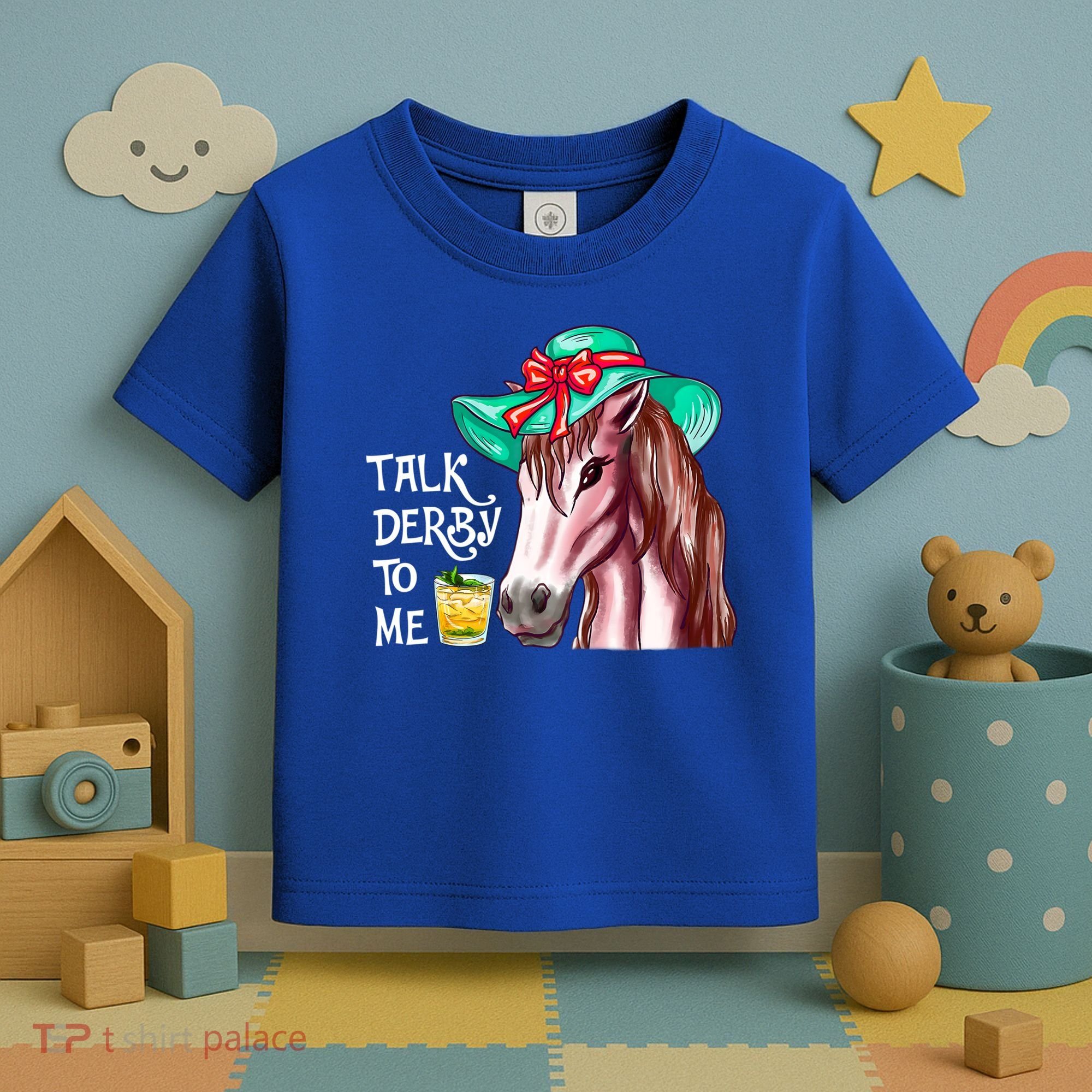 Horse Talk Derby To Me Mint Juleps Funny Derby Horse Racing Gift Toddler T-Shirt