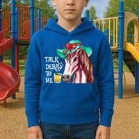 Horse Talk Derby To Me Mint Juleps Funny Derby Horse Racing Gift Kids Hoodie thumb 2