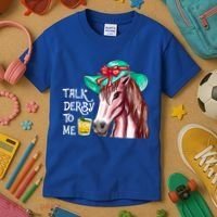 Horse Talk Derby To Me Mint Juleps Funny Derby Horse Racing Gift Kids T-Shirt thumb 3