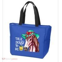 Horse Talk Derby To Me Mint Juleps Funny Derby Horse Racing Gift Tote Bag thumb 3