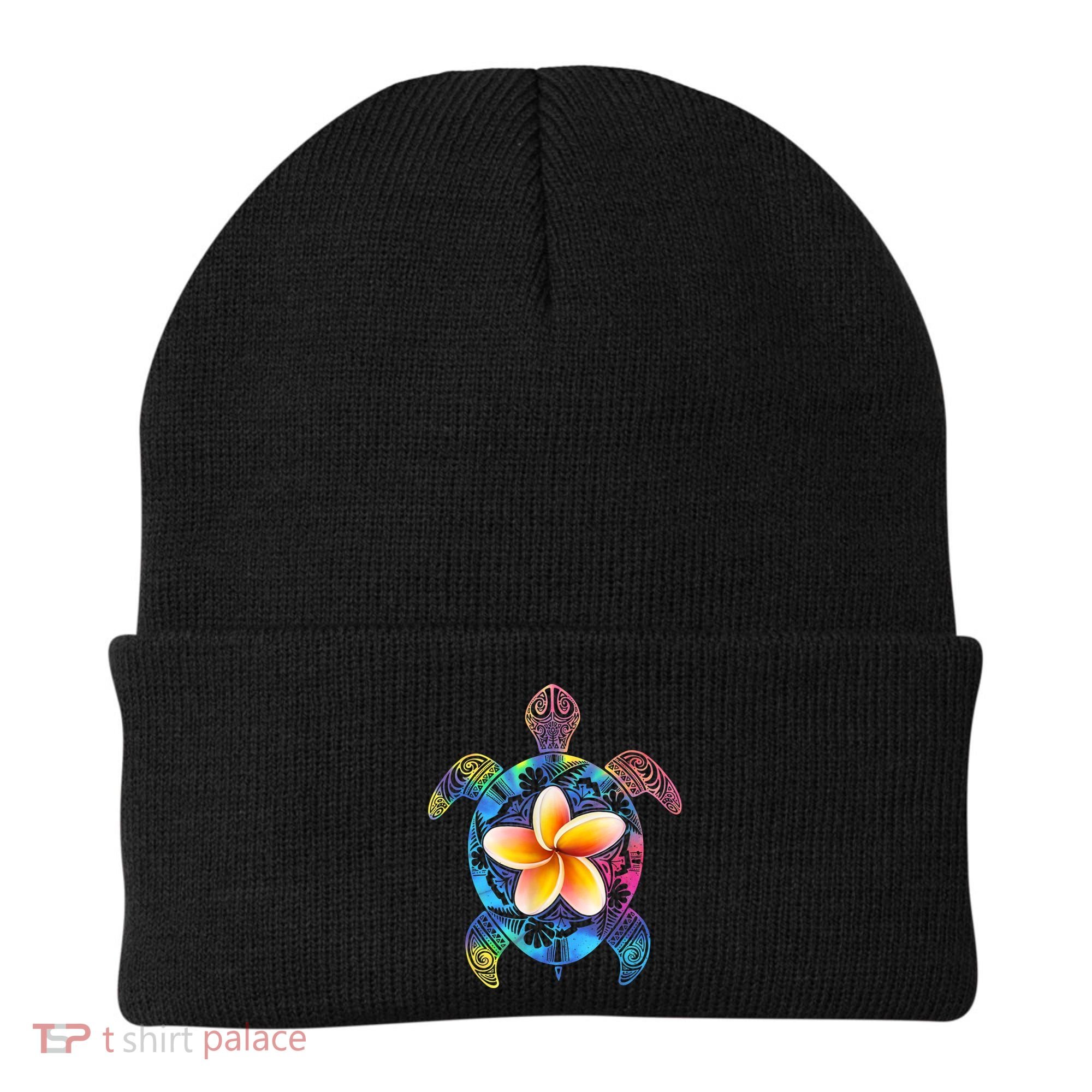 Hawaiian Tie Dye Sea Turtle Gift Cool Hawaii Gift For Men And Women Beanie