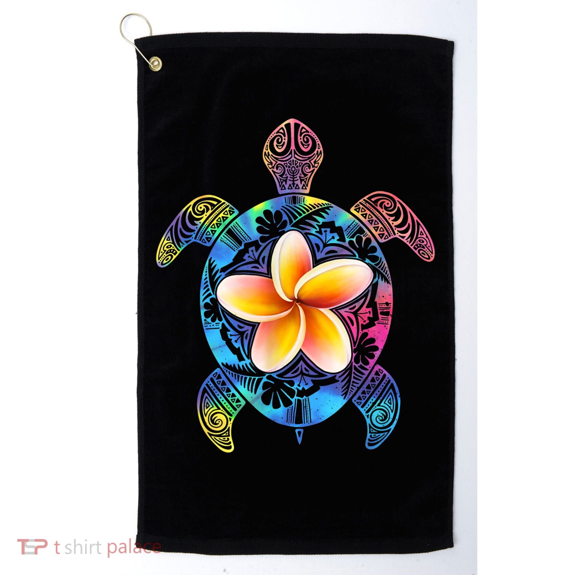 Hawaiian Tie Dye Sea Turtle Gift Cool Hawaii Gift For Men And Women Golf Towel