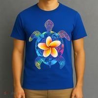 Hawaiian Tie Dye Sea Turtle Gift Cool Hawaii Gift For Men And Women T-Shirt thumb 3
