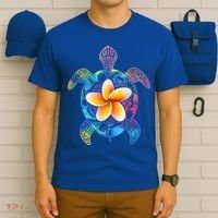 Hawaiian Tie Dye Sea Turtle Gift Cool Hawaii Gift For Men And Women T-Shirt thumb 6
