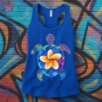 Hawaiian Tie Dye Sea Turtle Gift Cool Hawaii Gift For Men And Women Women's Tank Top thumb 3