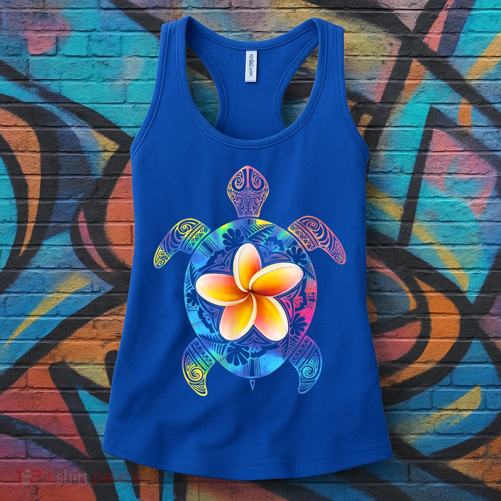 Hawaiian Tie Dye Sea Turtle Gift Cool Hawaii Gift For Men And Women Women's Tank Top