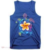 Hawaiian Tie Dye Sea Turtle Gift Cool Hawaii Gift For Men And Women Tank Top thumb 0