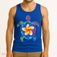 Hawaiian Tie Dye Sea Turtle Gift Cool Hawaii Gift For Men And Women Tank Top thumb 3