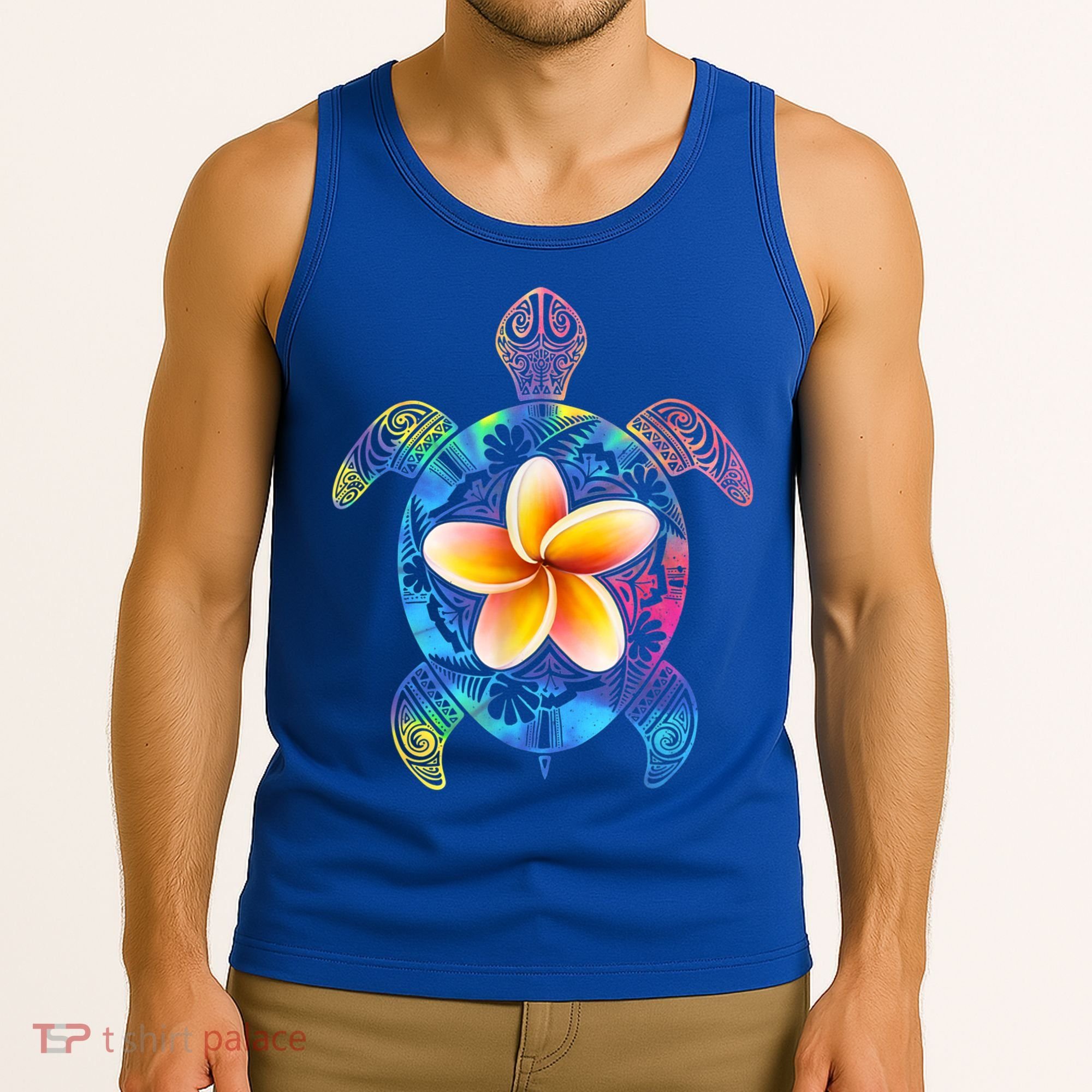 Hawaiian Tie Dye Sea Turtle Gift Cool Hawaii Gift For Men And Women Tank Top
