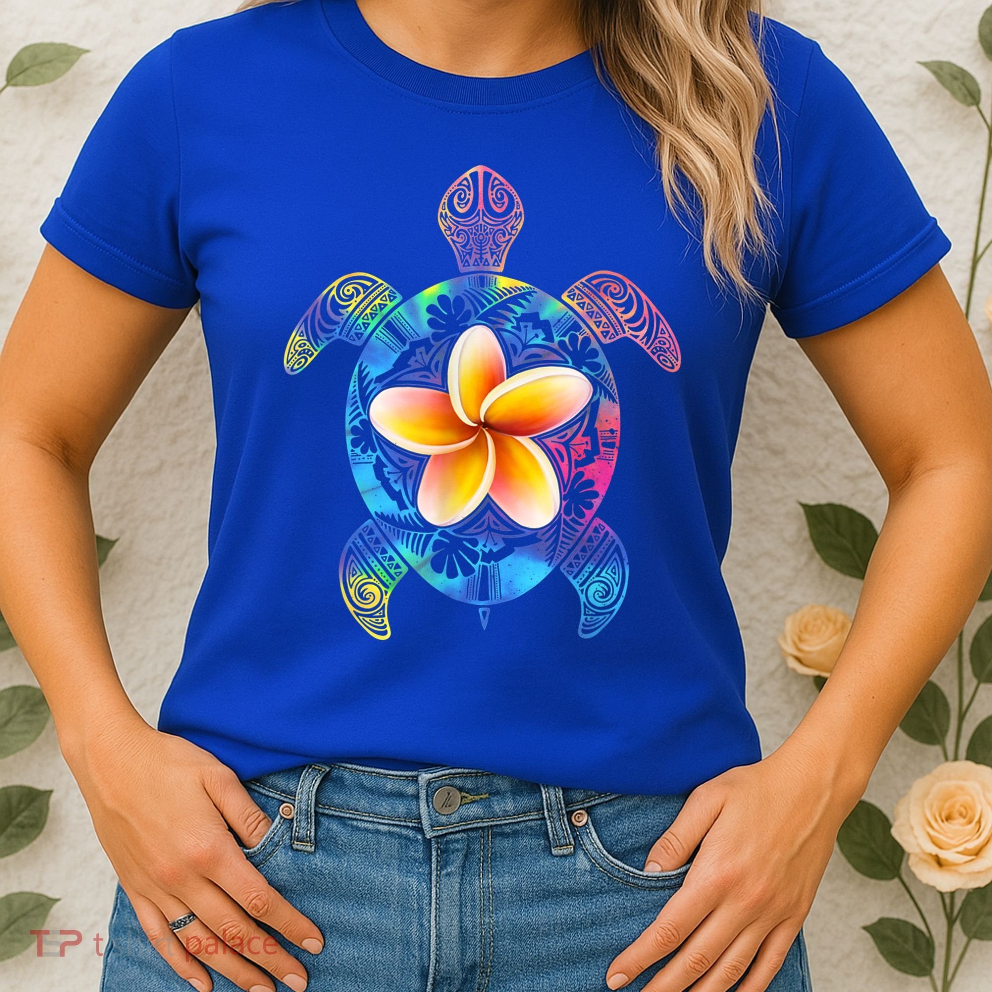 Hawaiian Tie Dye Sea Turtle Gift Cool Hawaii Gift For Men And Women Women's T-Shirt