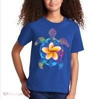 Hawaiian Tie Dye Sea Turtle Gift Cool Hawaii Gift For Men And Women Kids T-Shirt thumb 2