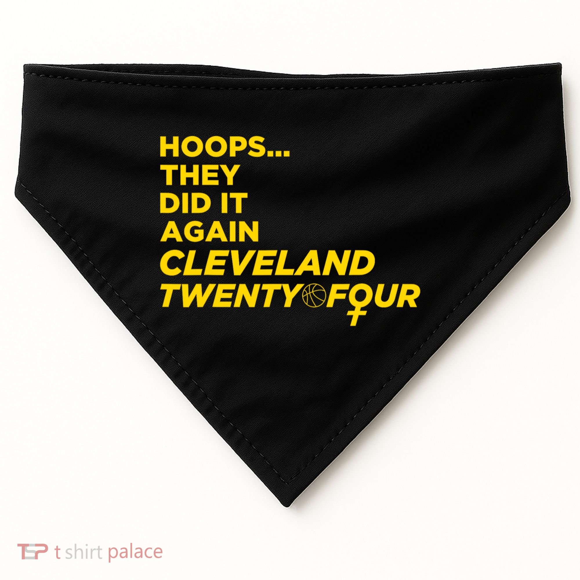 Hoops They Did It Again Cleveland Twenty Four USA-Made Doggie Bandana