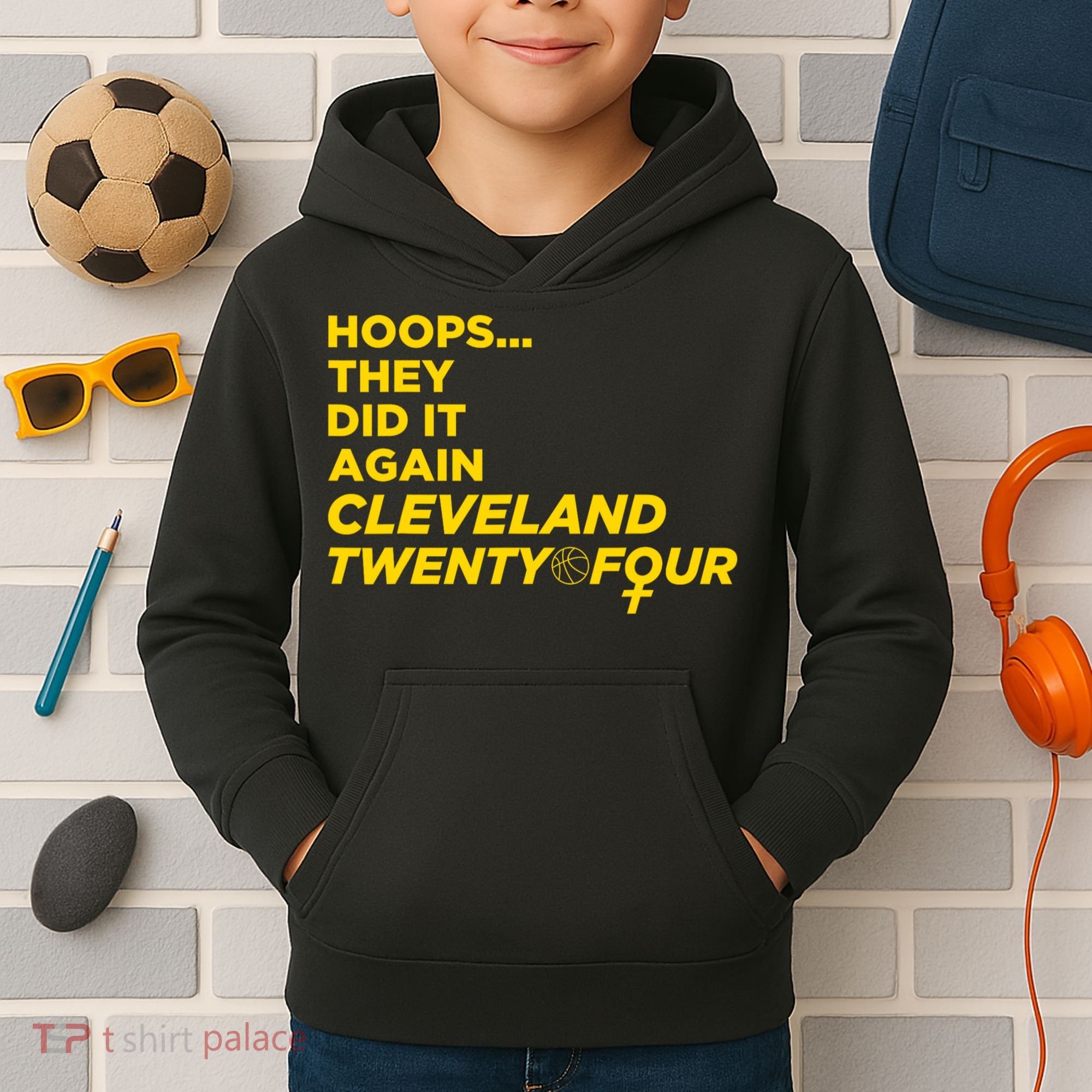 Hoops They Did It Again Cleveland Twenty Four Kids Hoodie