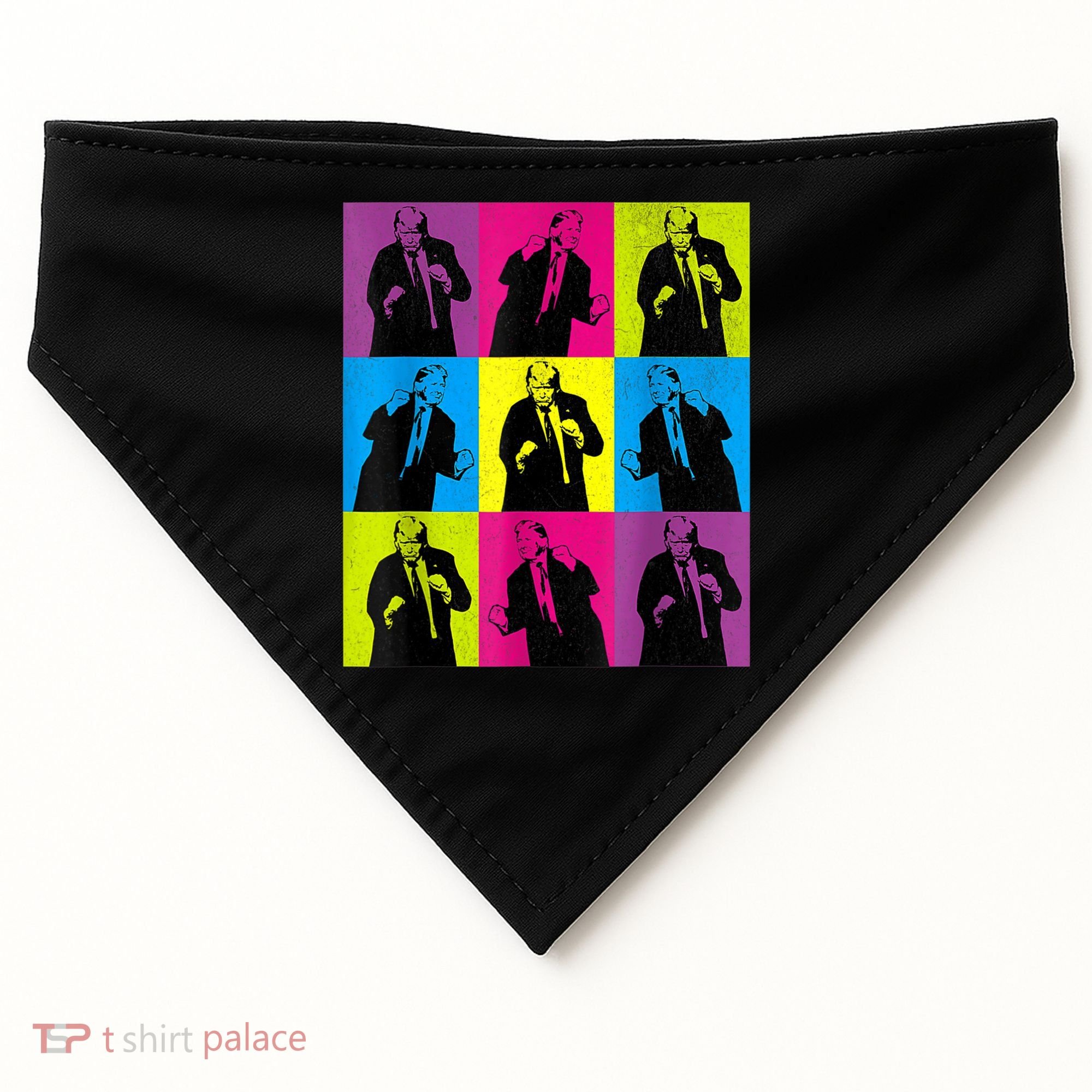 Happy Trump Dancing Pop Art Trump USA-Made Doggie Bandana