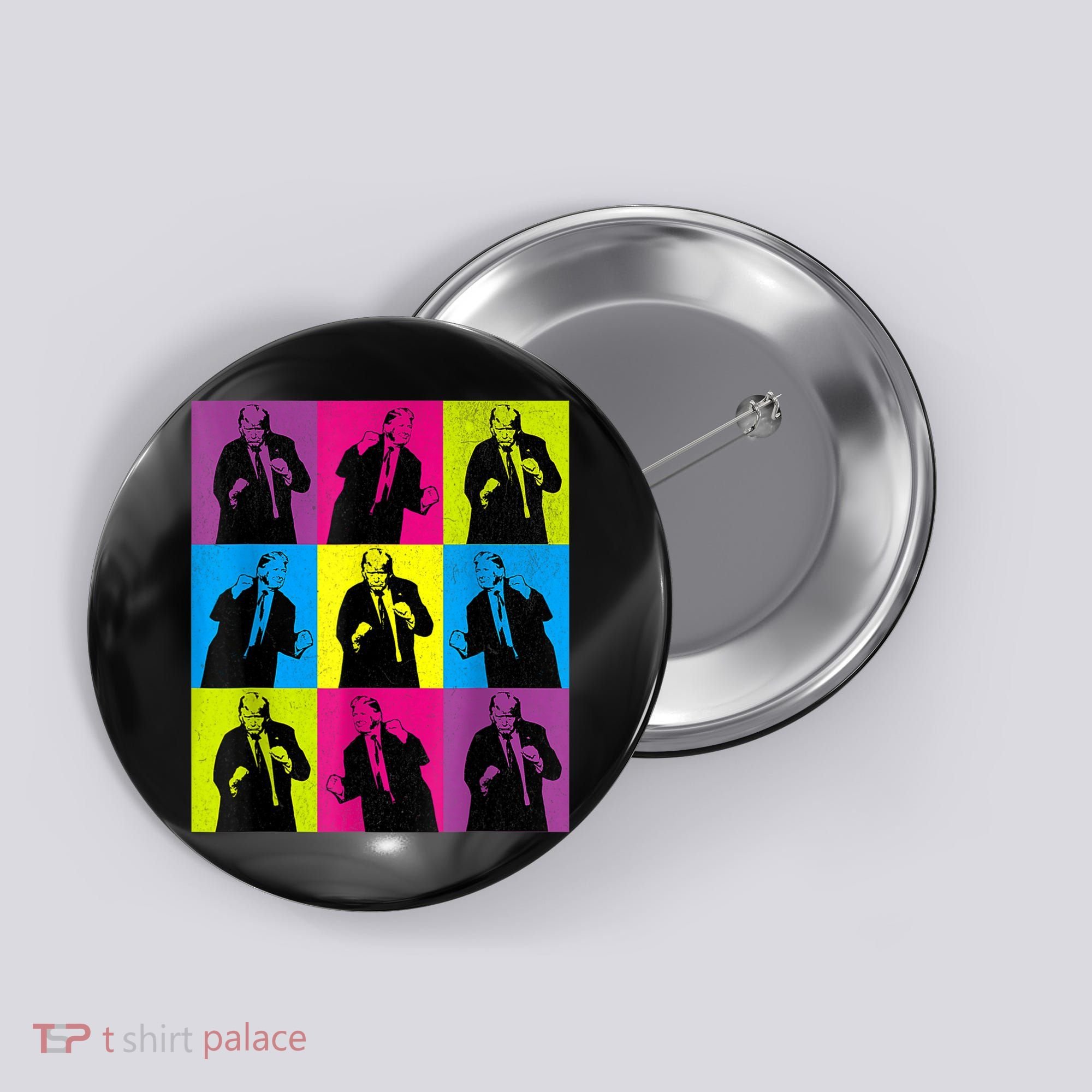 Happy Trump Dancing Pop Art Trump Button