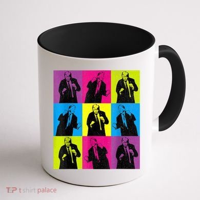 Happy Trump Dancing Pop Art Trump Coffee Mug back