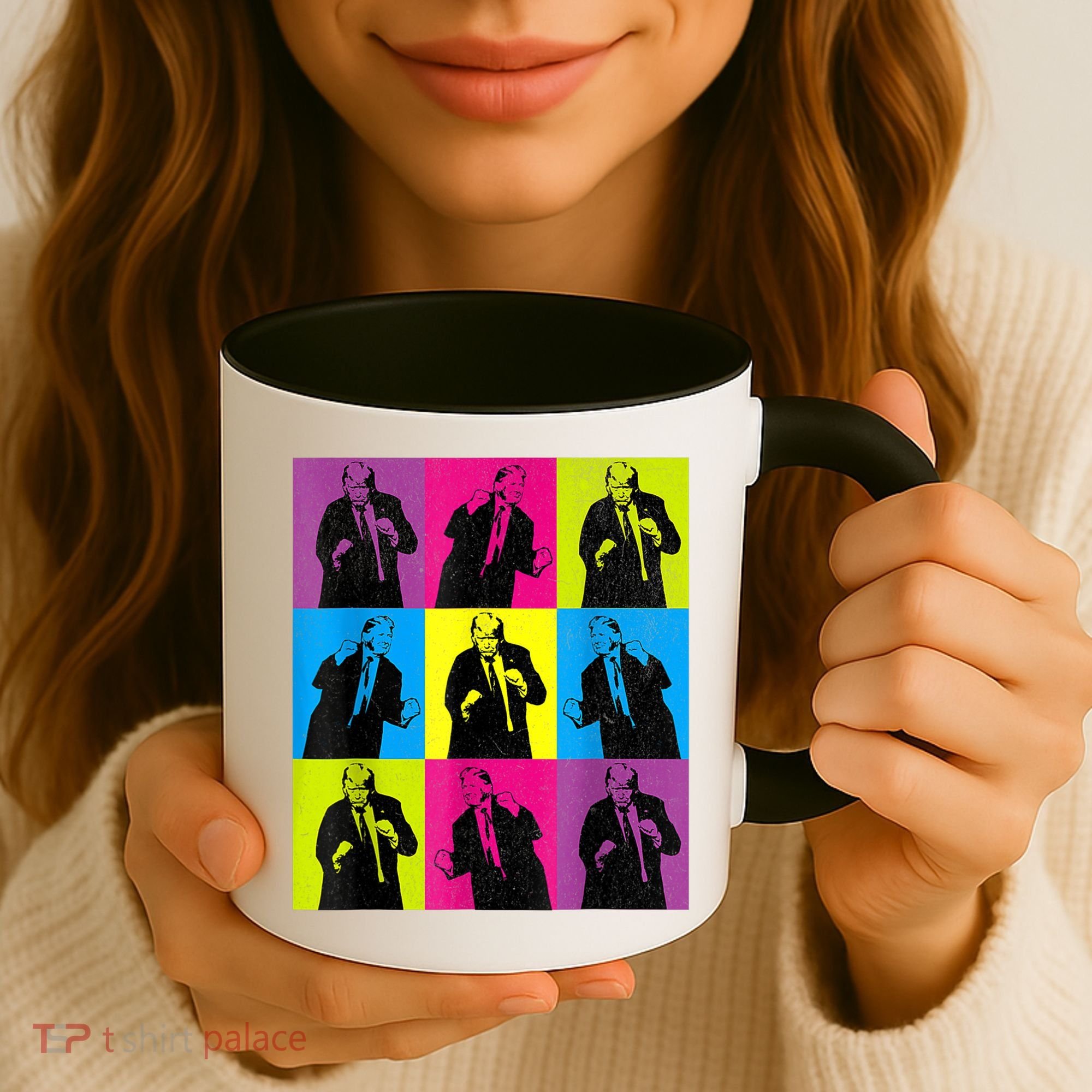 Happy Trump Dancing Pop Art Trump Coffee Mug