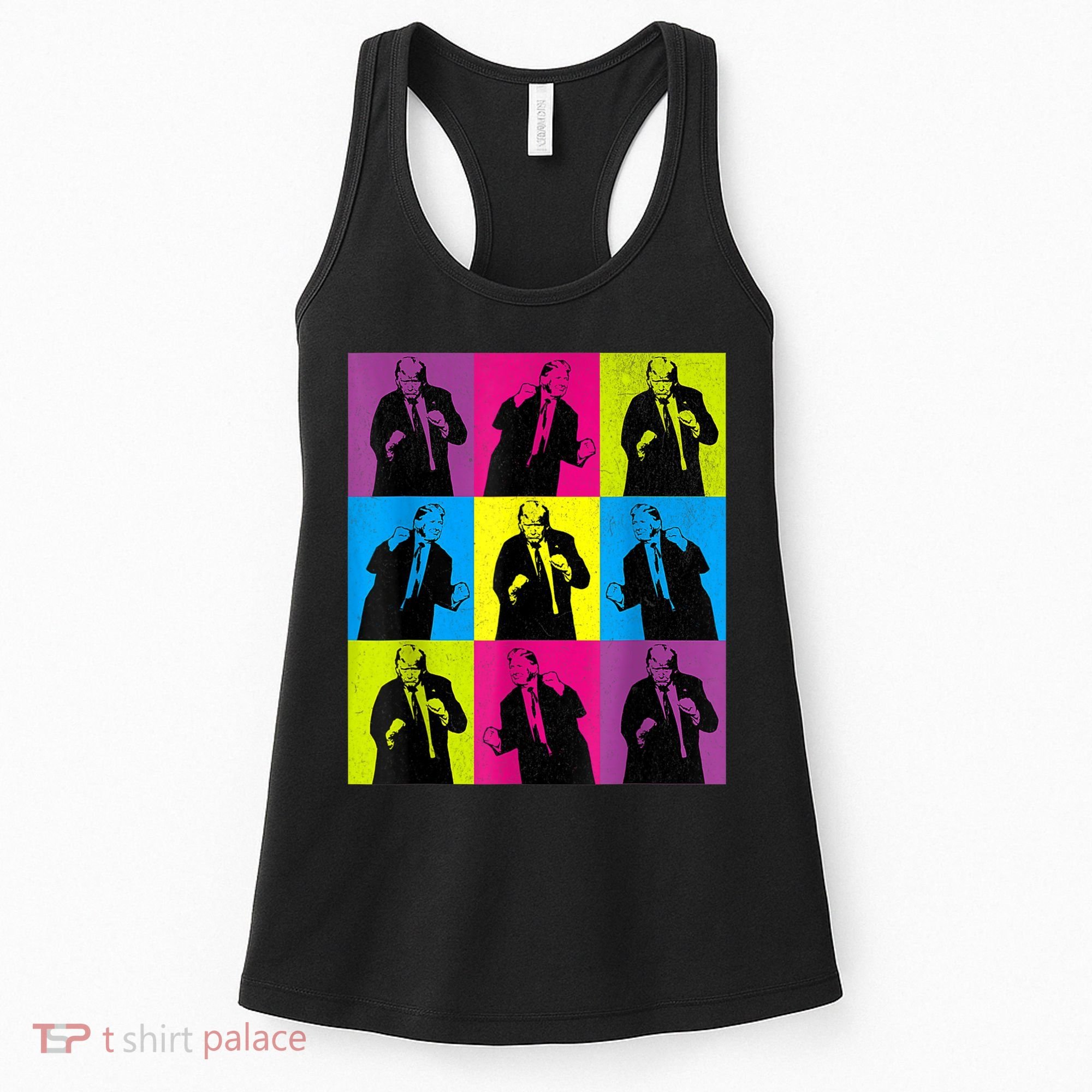 Happy Trump Dancing Pop Art Trump Women's Tank Top