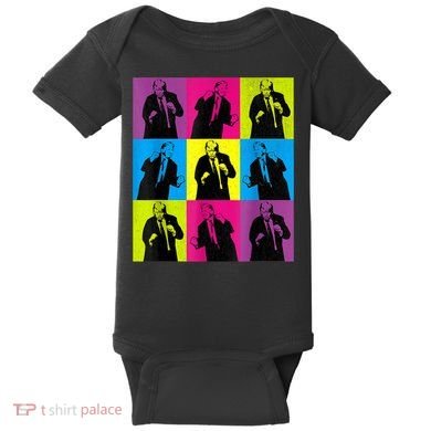 Happy Trump Dancing Pop Art Trump Baby Bodysuit