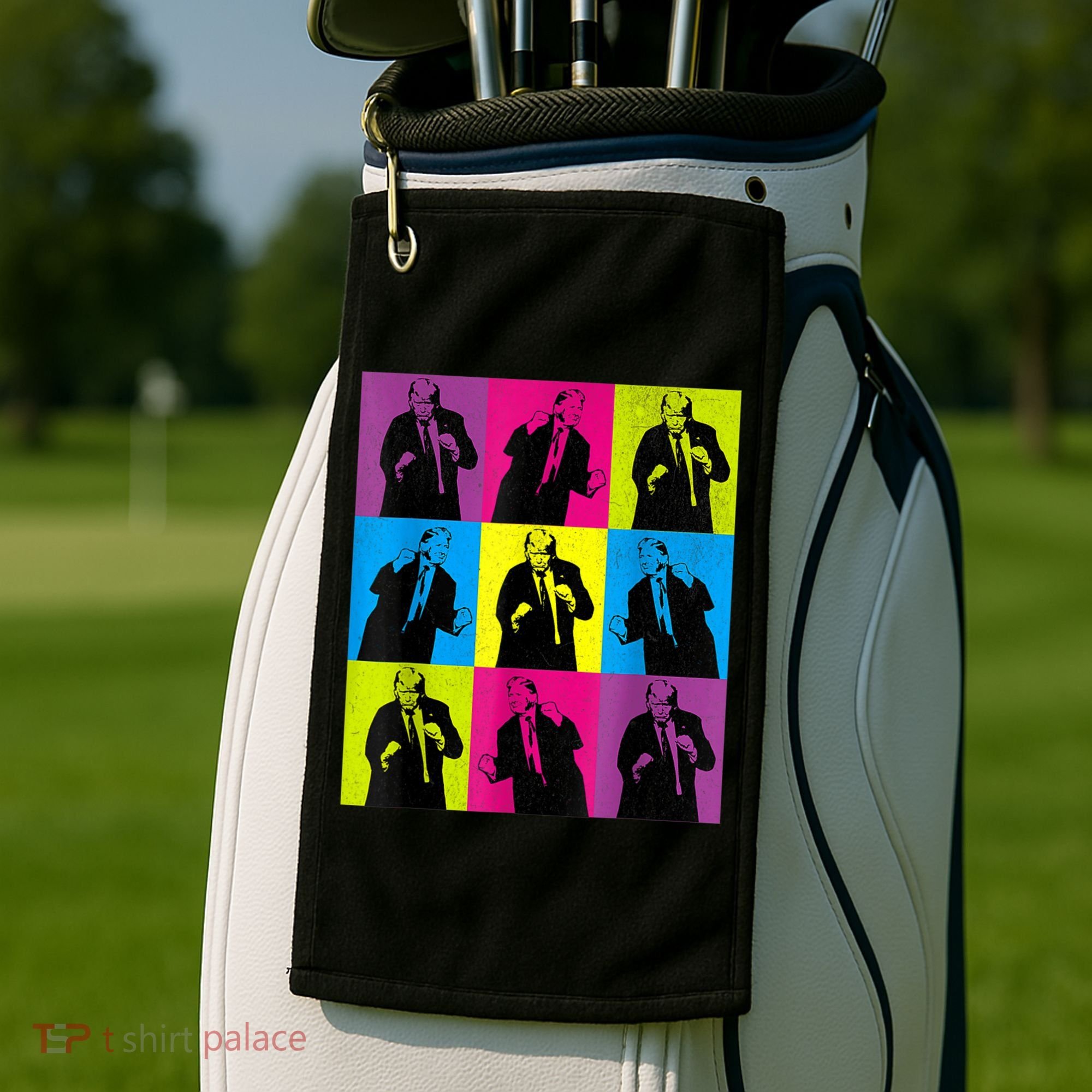 Happy Trump Dancing Pop Art Trump Golf Towel