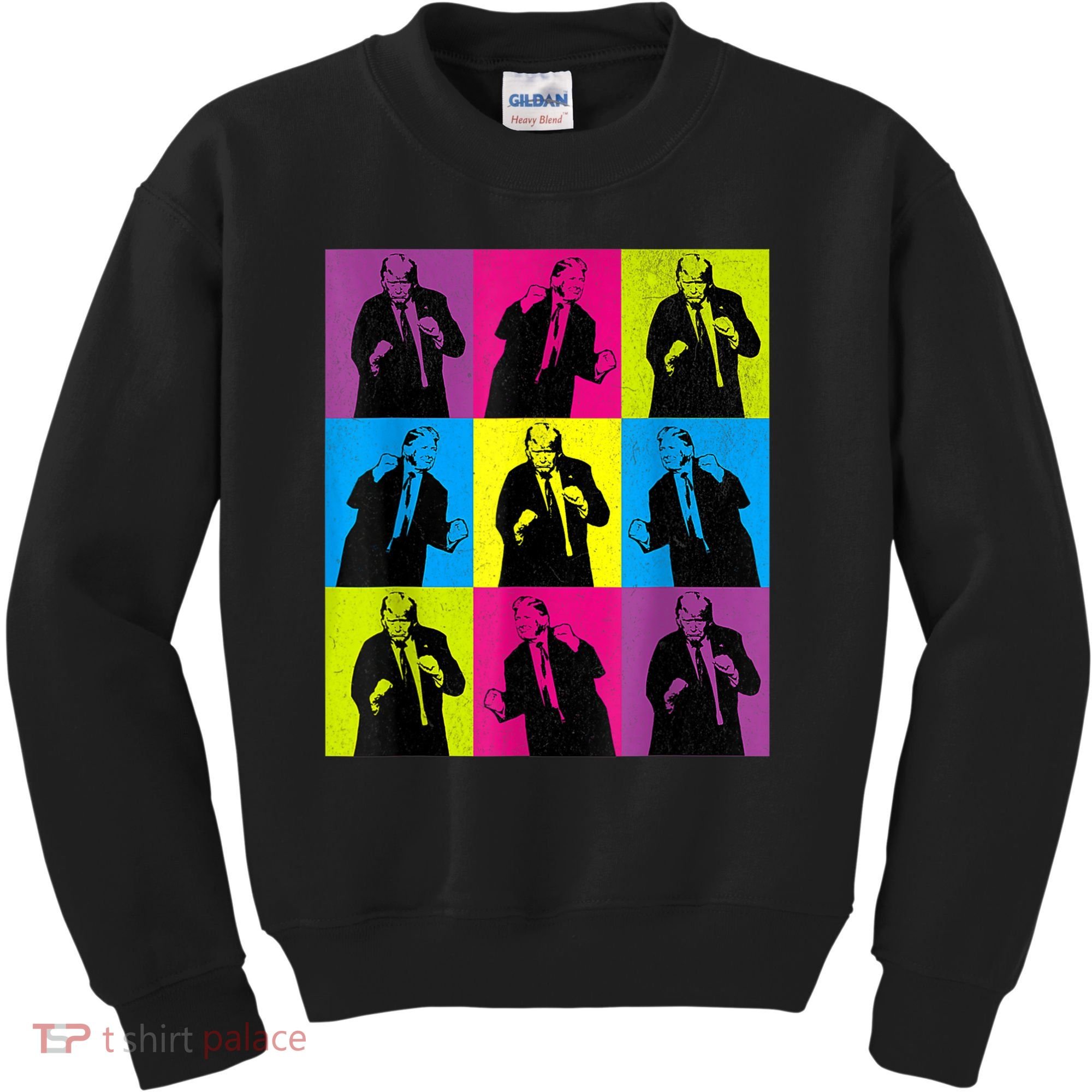 Happy Trump Dancing Pop Art Trump Kids Sweatshirt
