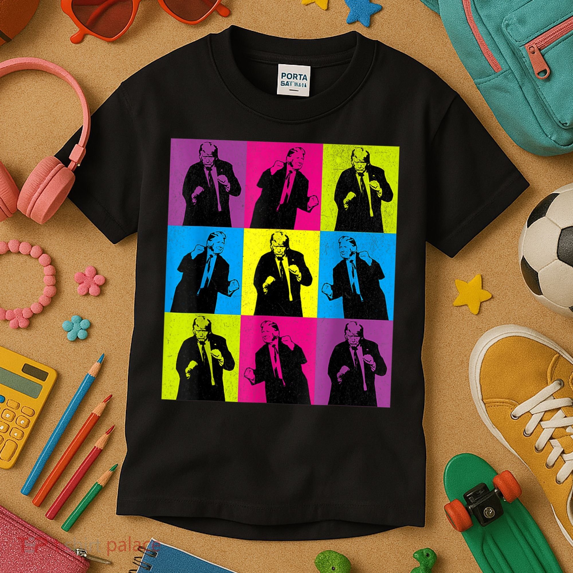Happy Trump Dancing Pop Art Trump Kids T-Shirt