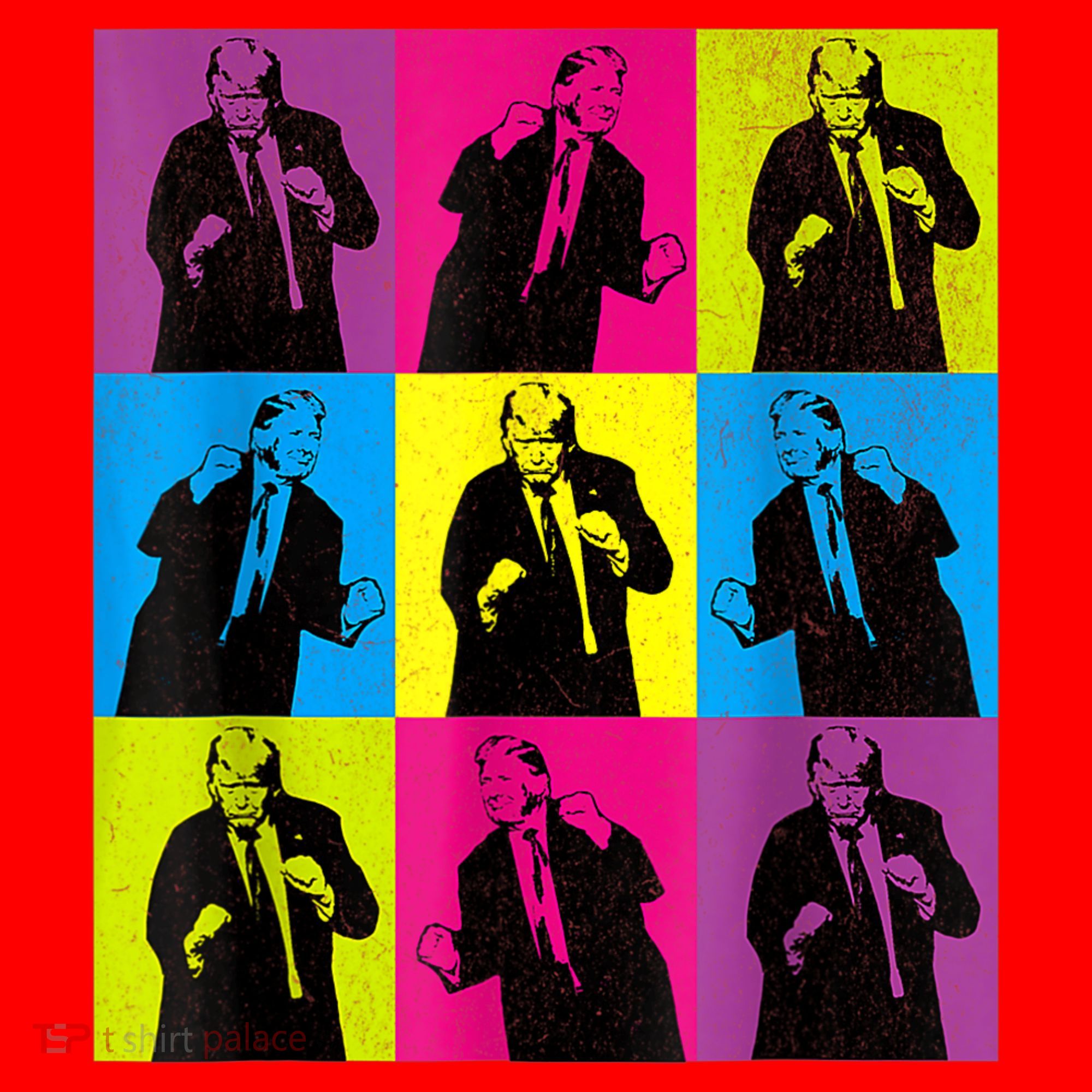 Happy Trump Dancing Pop Art Trump Santa Hat