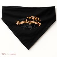 Happy Thanksgiving Day Turkey Usa Family Gift USA-Made Doggie Bandana thumb 0