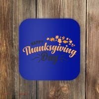 Happy Thanksgiving Day Turkey Usa Family Gift Coaster thumb 0